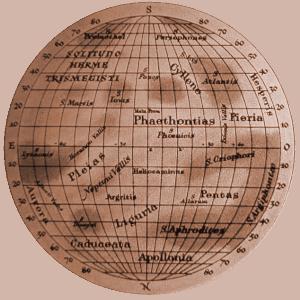 Mercurio, planisfero di Antoniadi (oss.1924-29 a Meudon)