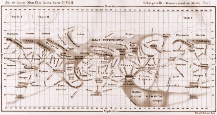 fig. 4 - Mappa di Schiapparelli del 1883-84.