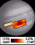 PPR Temperature Map of Jupiter's Great Red Spot