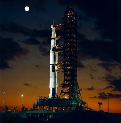 Il razzo Saturno 5 sulla rampa di lancio