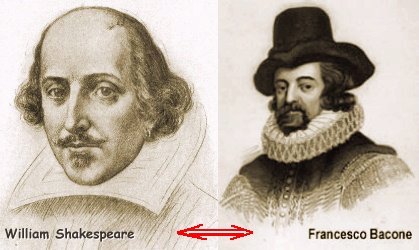 ritratti di William Shakespeare (1564 - 1616) era Francesco Bacone (1561 - 1626)