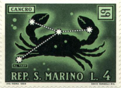 costellazione del Cancro, Repubblica di San Marino, 1969